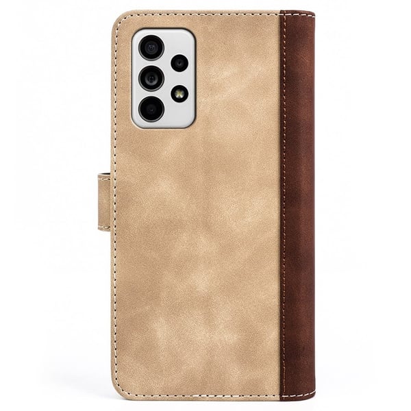 Tofarget lærdeksel for Samsung Galaxy A33 5G - Gul