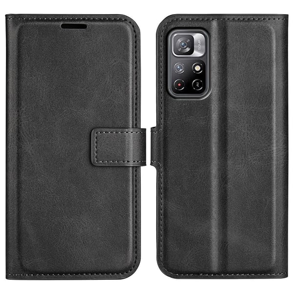 Lompakko Nahkakotelo For Xiaomi Redmi Note 11T 5G / Note 11s 5g - Musta