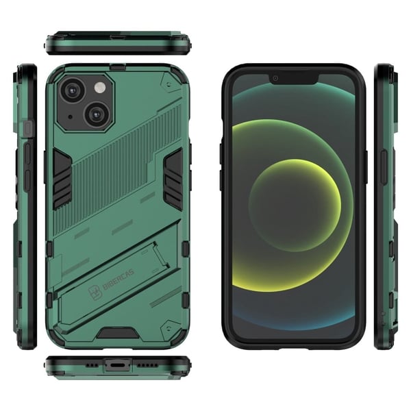 Shockproof Hybrid Deksel med A Modern Touch til iPhone 14 - Grønn