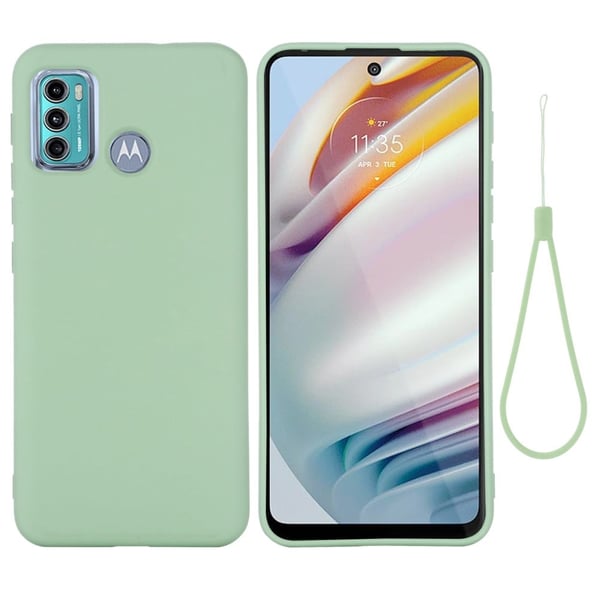 Matt Motorola Moto G60 skal av flytande silikon - Grön