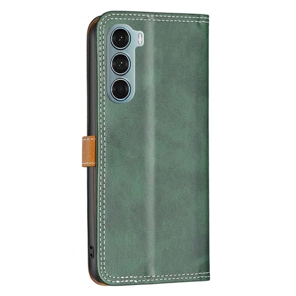 BINFEN tofarget læretui for Motorola Moto G200 5G / Motorola Edge S30 - Grønn