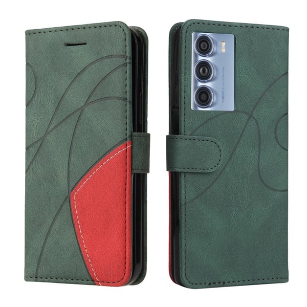 Tekstureret Læder Etui med Strop TilMotorola Moto G200 5G / Edge S30 - Grøn