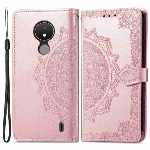 Mandala Nokia C21 Flip Etui - Rødguld Mandala Nokia C21 Flip Etui - Rødguld