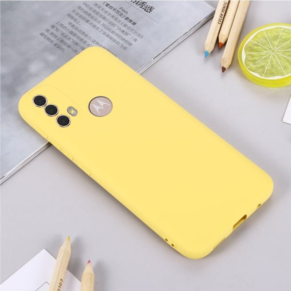 Matte Liquid Silikone Cover til Motorola Moto E30 / E40 / E20 - Gul