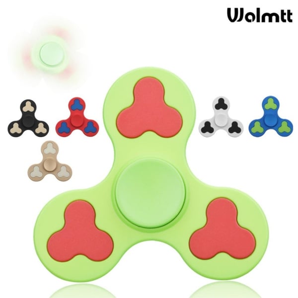Edc Stress Reducer Tri-Spinner Spinner Fidget Spinner- Blå