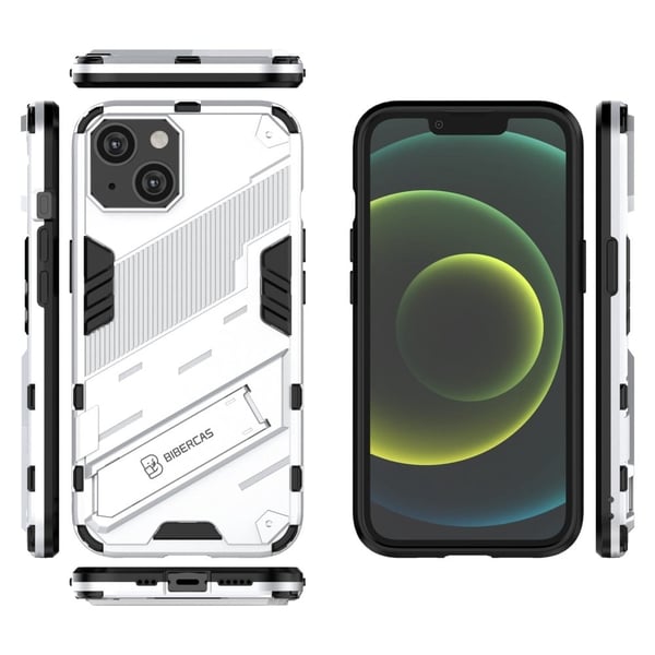 Shockproof Hybrid Deksel med A Modern Touch til iPhone 14 - Sølv