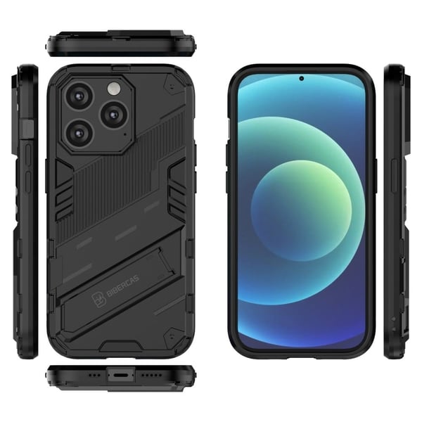 Shockproof Hybrid Deksel med A Modern Touch til iPhone 14 Pro Max - Svart