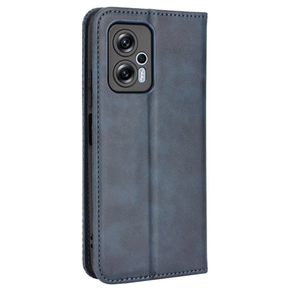 Bofink Vintage läder Xiaomi Poco X4 GT / Xiaomi Redmi Note 11T Pro Plus / Xiaomi Redmi Note 11T Pro fodral - Blå