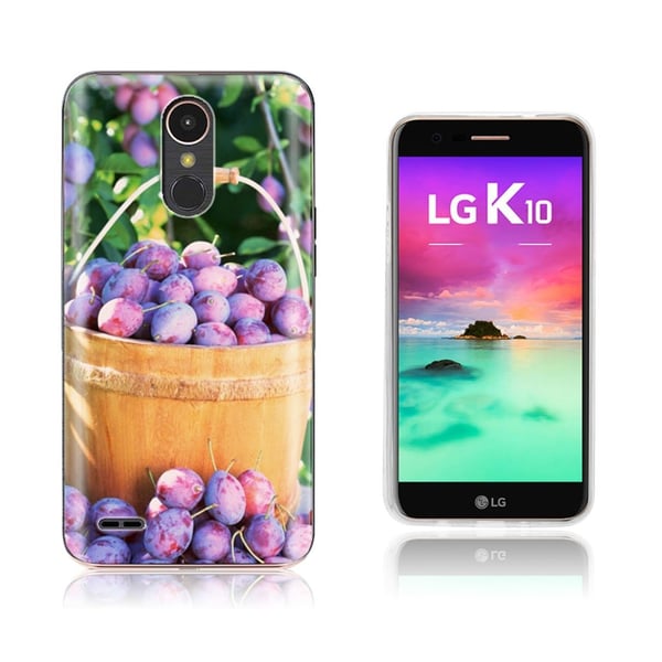 LG K10 2017 softlyfit kohokuvioitu TPU tapauksessa - Luumu