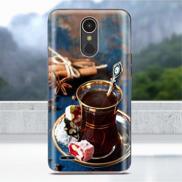 LG K10 2017 softlyfit præget TPU-etui - Kaffe I Hofstil