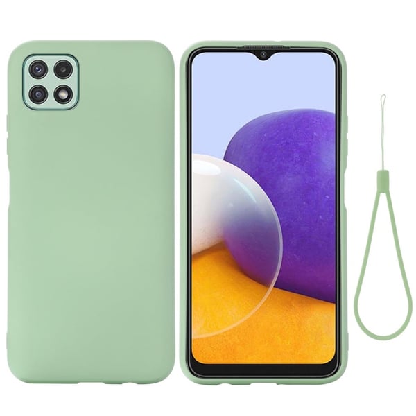 Matt flytende silikondeksel for Samsung Galaxy A22 5G - Grønn