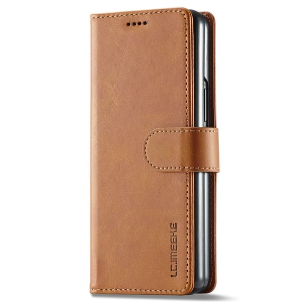 LC.IMEEKE Samsung Galaxy Z Fold4 Flippetui - Lysebrun