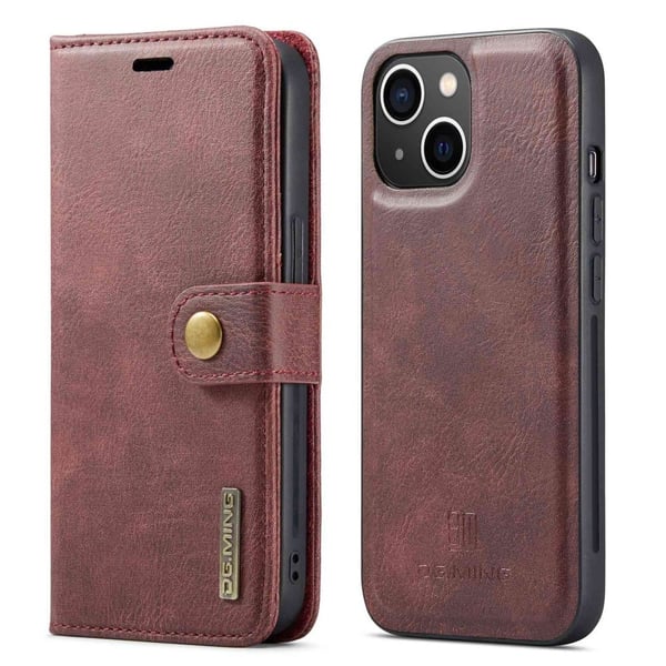 DG.Ming iPhone 14 Plus 2-in-1 Lompakko Suojakotelo - Punainen