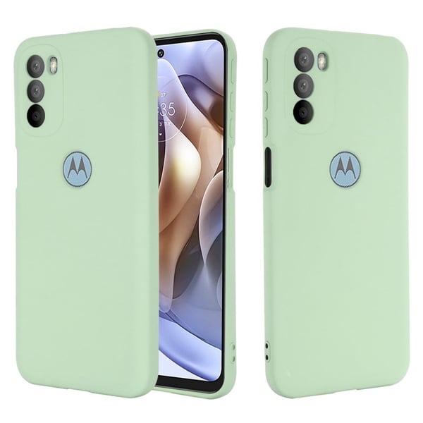 Matt Motorola Moto G51 5G skal av flytande silikon - Grön