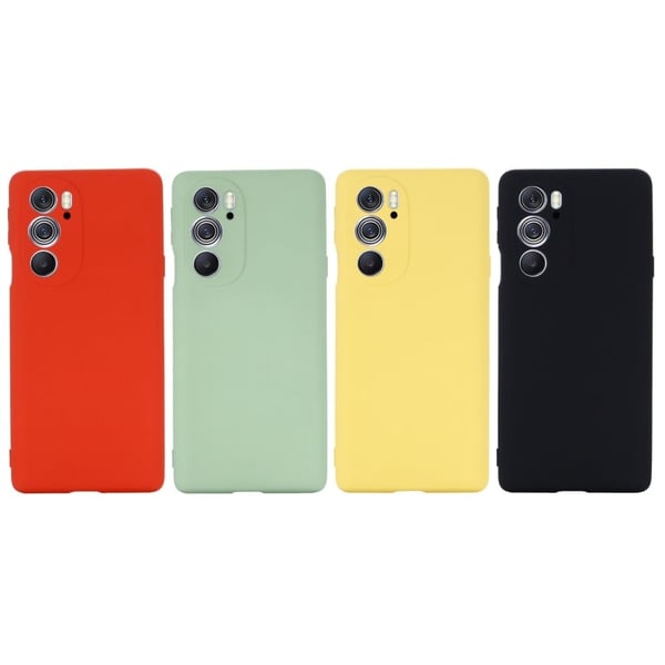 Matte Liquid Silikone Cover til Motorola Edge 30 Pro - Sort