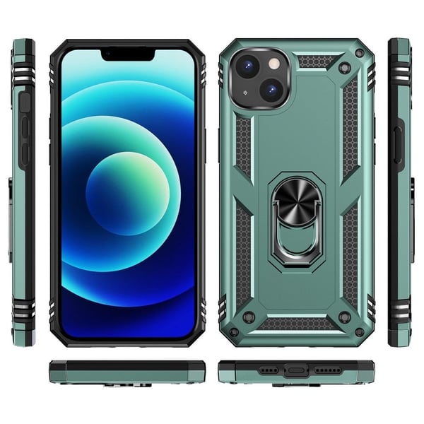 Bofink Combat iPhone 14 Plus Suojakotelo - Mustanvihreä