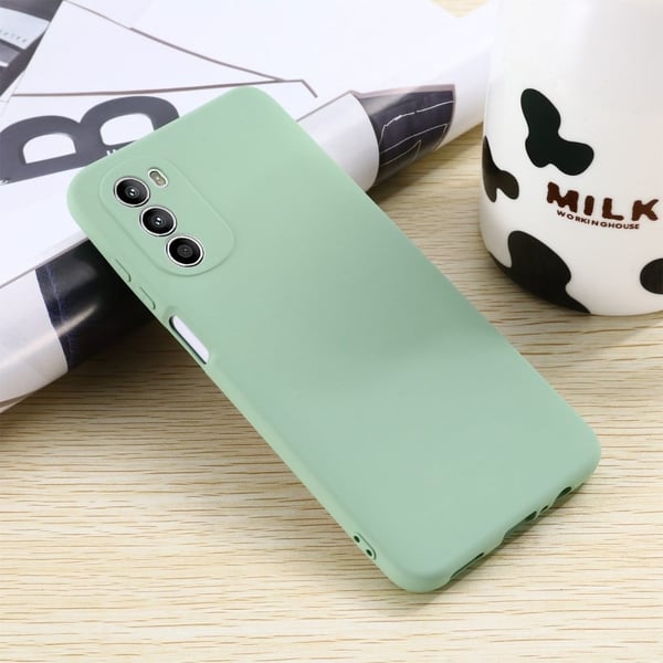 Matte Liquid Silikone Cover til Motorola Moto G52 - Grøn