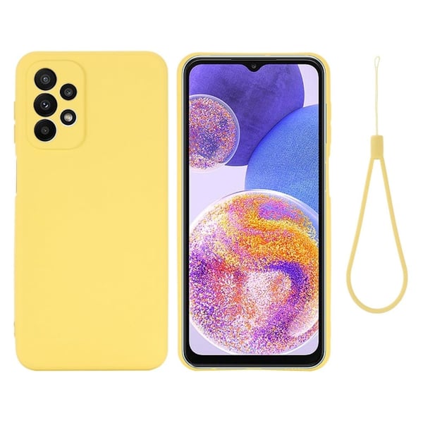 Matte Liquid Samsung Galaxy A23 silikone cover - Gul