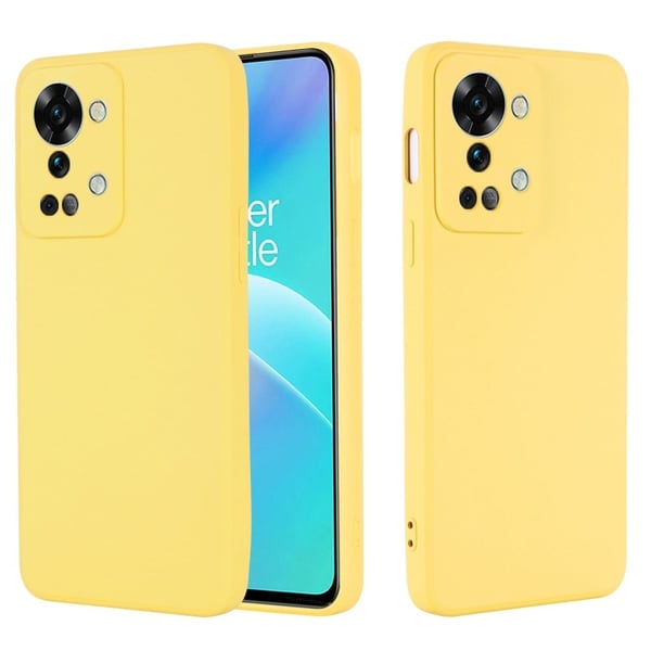 Matt flytende silikondeksel for OnePlus Nord 2T - Gul