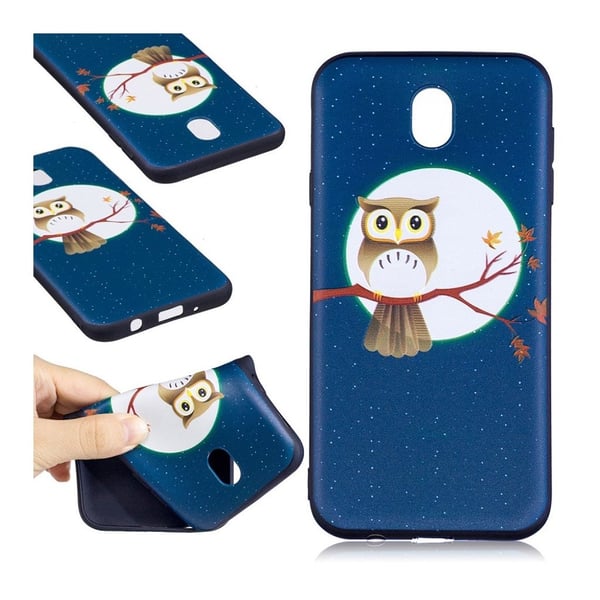 Samsung Galaxy J7 (2017) Flexibelt silikon skal - Uggla månen
