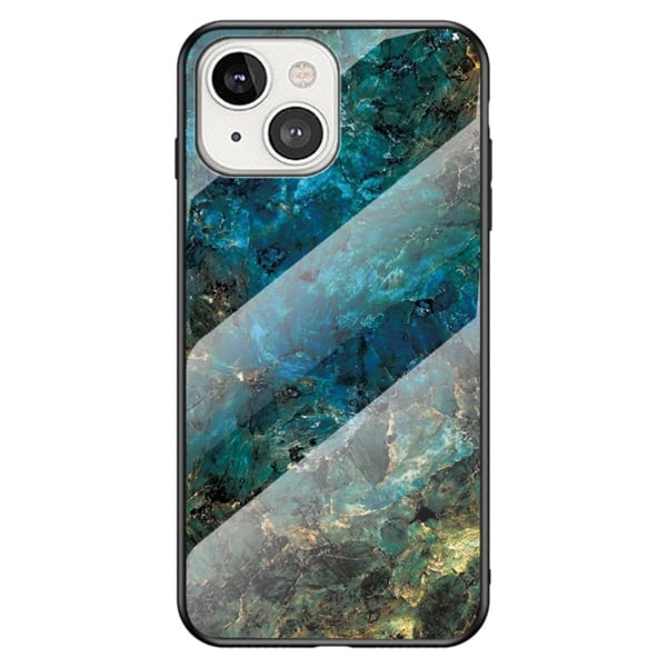 Fantasy Marble iPhone 14 Suojakuori - Emerald Marble
