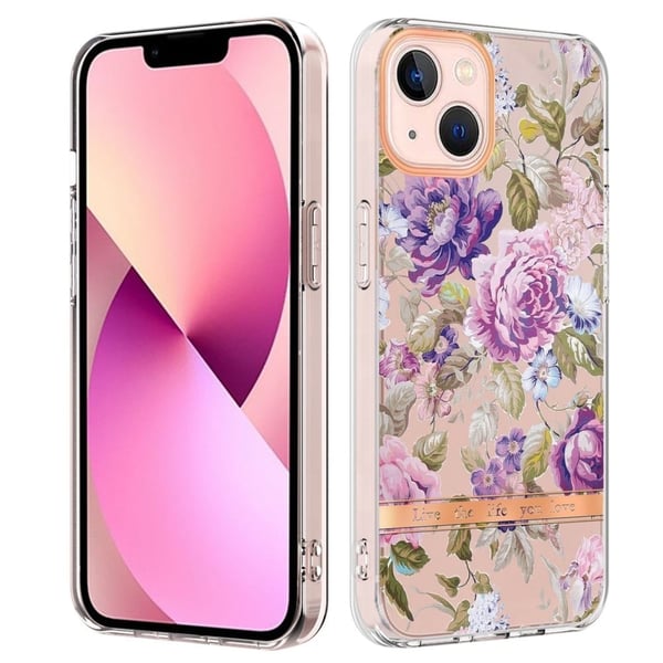 Super Slim And Durable Softcover For iPhone 14 Plus - Hc006 Violetti Peony