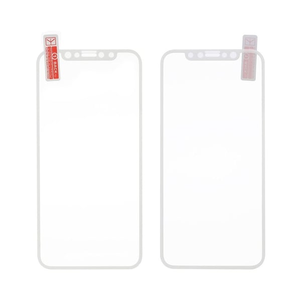 iPhone X temperoitu suojalasisuoja koko näytölle - Valkoinen