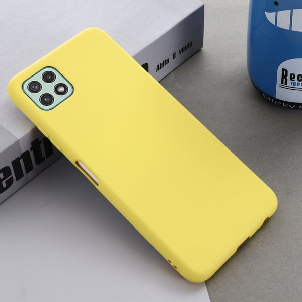 Matte Liquid Samsung Galaxy A22 5G silikone cover - Gul