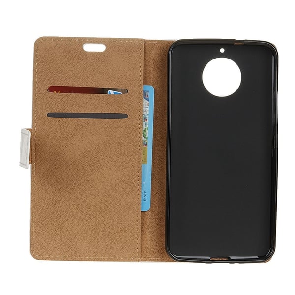 Motorola Moto G5s Mønstret Lær Flip Etui - Ugle Og Love Word