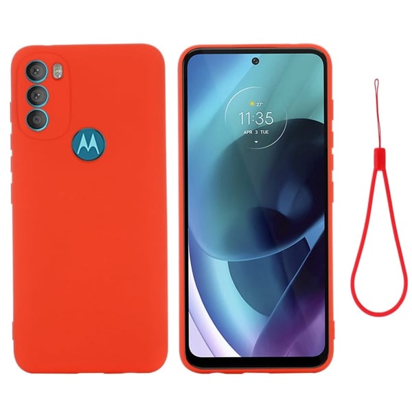 Matta nestesilikoninen kuori Motorola Moto G71 5G - Punainen
