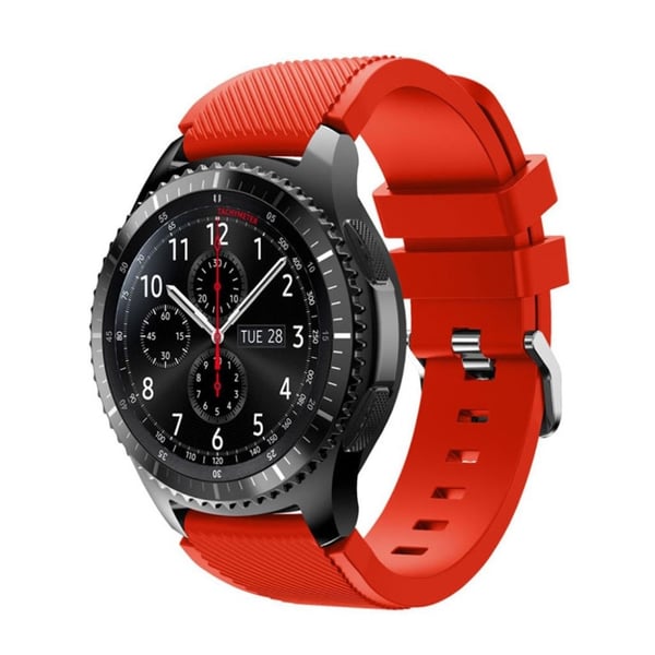 Samsung Gear S3 fleksibelt silikonerem - Rød Samsung Gear S3 fleksibelt silikonerem - Rød