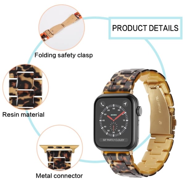 Apple Watch (41mm) urrem i resin-stil - Blå Blanding