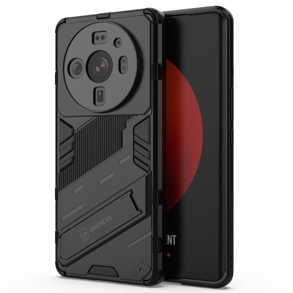 Stødsikker Hybrid Cover med A Moderne Touch til Xiaomi 12s Ultra - Sort