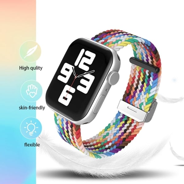 Apple Watch (45 mm) enkel nylon-urrem - Gradient Grøn