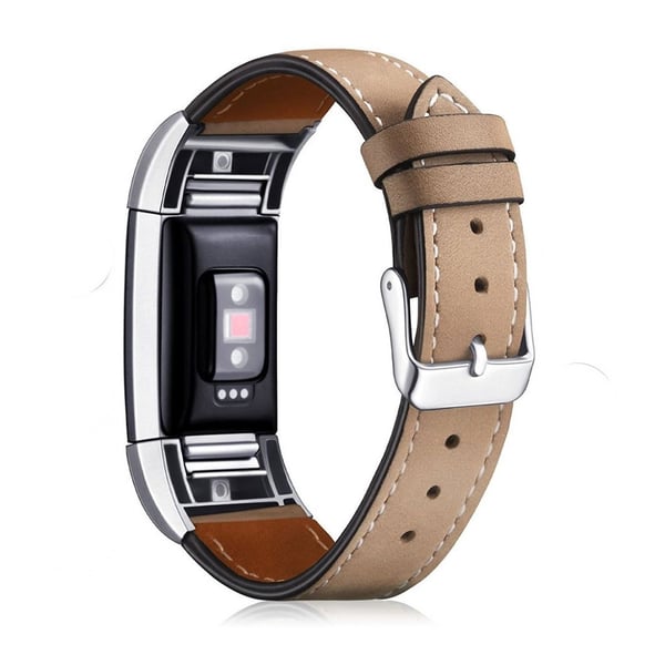 Fitbit Charge 2 Klockband i äkta läder - Kaffe
