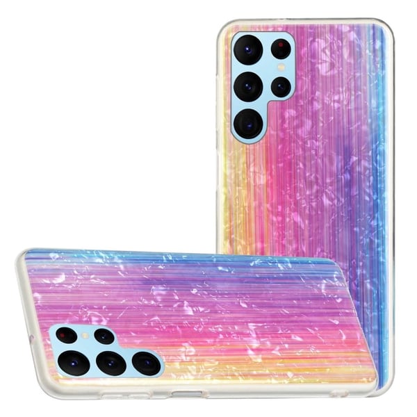 Deco Samsung Galaxy S22 Ultra skal - Rosa Regnbåge