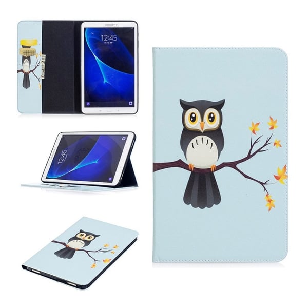 Samsung Galaxy Tab A 10.1 (2016) Etui laget av kunstlær og silikon – Ugle Samsung Galaxy Tab A 10.1 (2016) Etui laget av kunstlær og silikon – Ugle