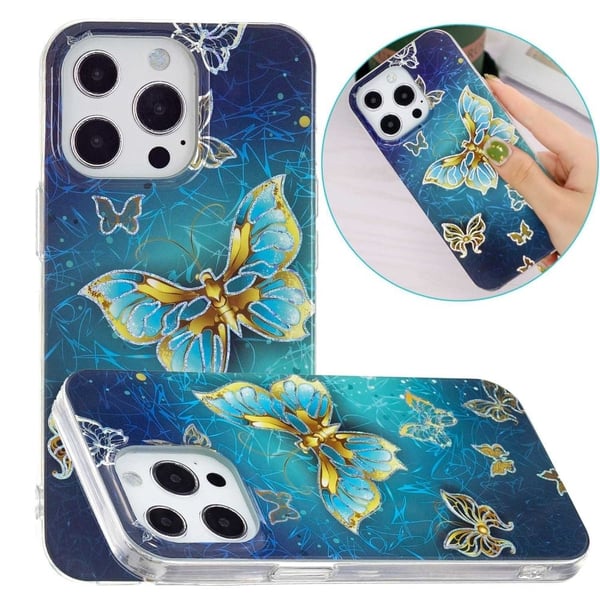 Marble iPhone 14 Pro Max Suojakotelo - Butterflies