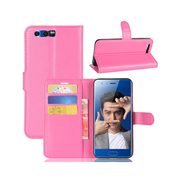 Huawei Honor 9 Smart læder etui - Rosa