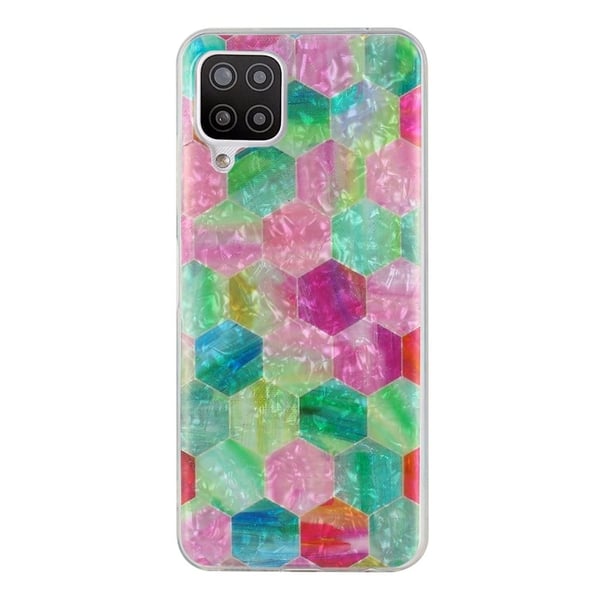 Deco Samsung Galaxy A22 4G Etui - Fargerik Sekskant