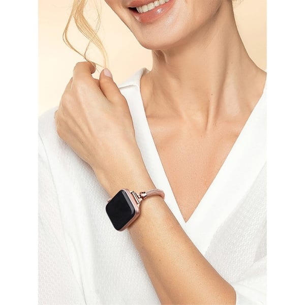 Apple Watch (41 mm) elegant klokkerem med rhinestone - Rose Gull