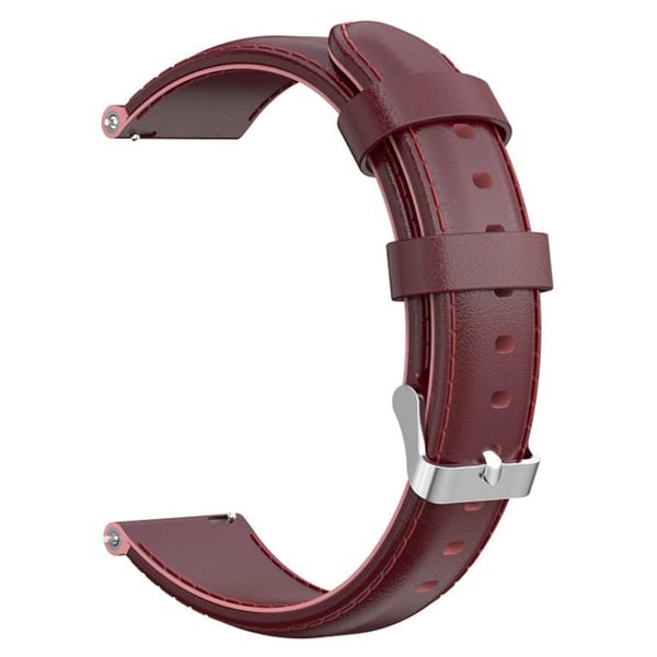 19 mm Universal klockarmband i äkta läder - Vinröd 19 mm Universal klockarmband i äkta läder - Vinröd