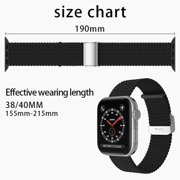 Apple Watch (41mm) enkel nylon-urrem - Kaffe