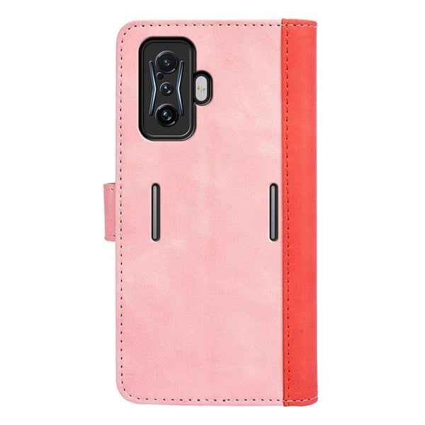Kaksivärinen nahkainen läppäkotelo Xiaomi Poco F4 GT / Xiaomi Redmi K50 Gaming - Pinkki