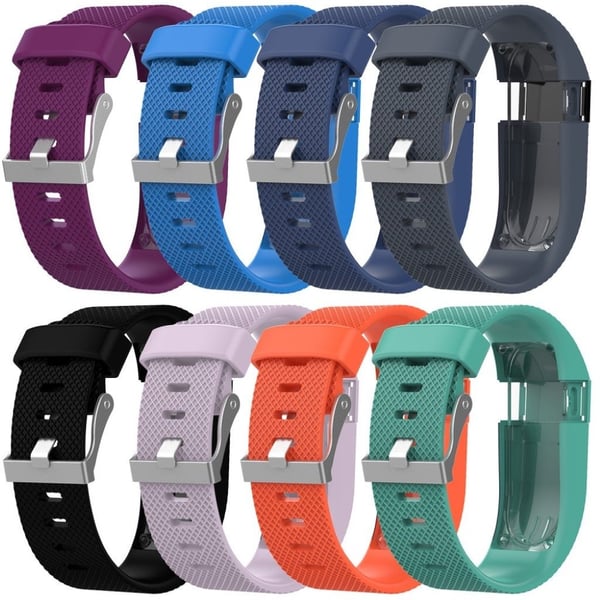 Fitbit Charge HR Stilrent silikon klockband - Storlek L Mörk blå