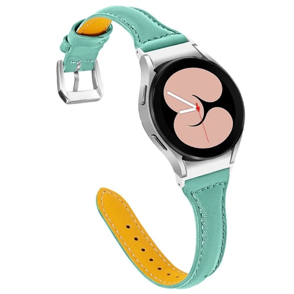 Aidosta naudannahasta valmistettu kellonhihna Samsung Galaxy Watch 4 - Tealinvihreä