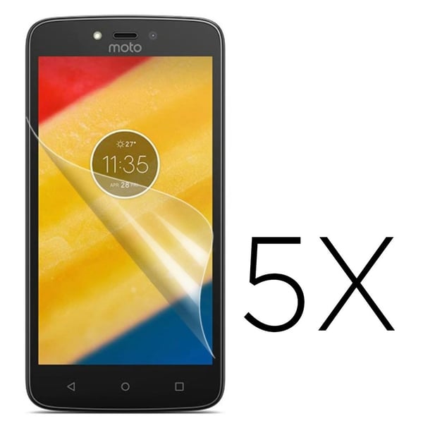 Motorola Moto C Plus beskyttelses skjerm laget av hybrid - Gjennomsiktig - 5 stk. I pakken