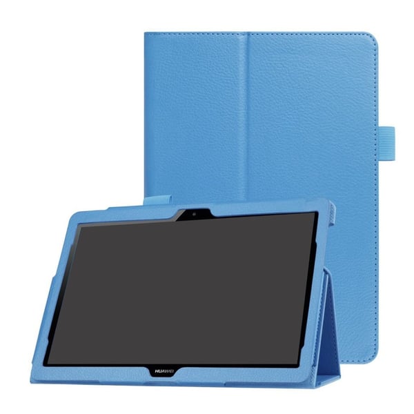 Huawei MediaPad T3 10 etui i læder med Stylus holder - Blå Huawei MediaPad T3 10 etui i læder med Stylus holder - Blå