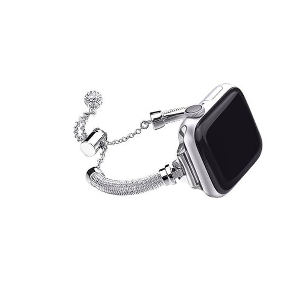 Apple Watch (41mm) elegant klockarmband med strass - Silver Apple Watch (41mm) elegant klockarmband med strass - Silver