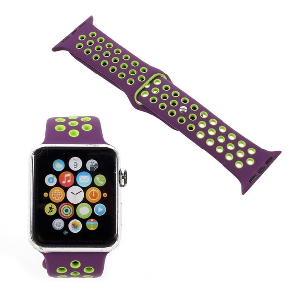 Apple Watch 42mm blød silikone urrem - Lilla Apple Watch 42mm blød silikone urrem - Lilla